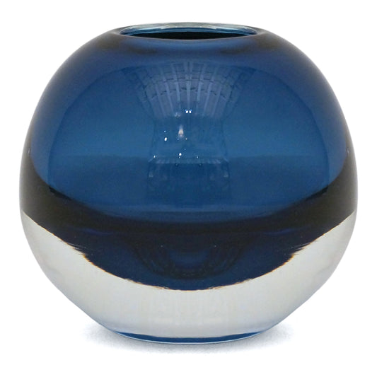 Circular Blue Glass Vase