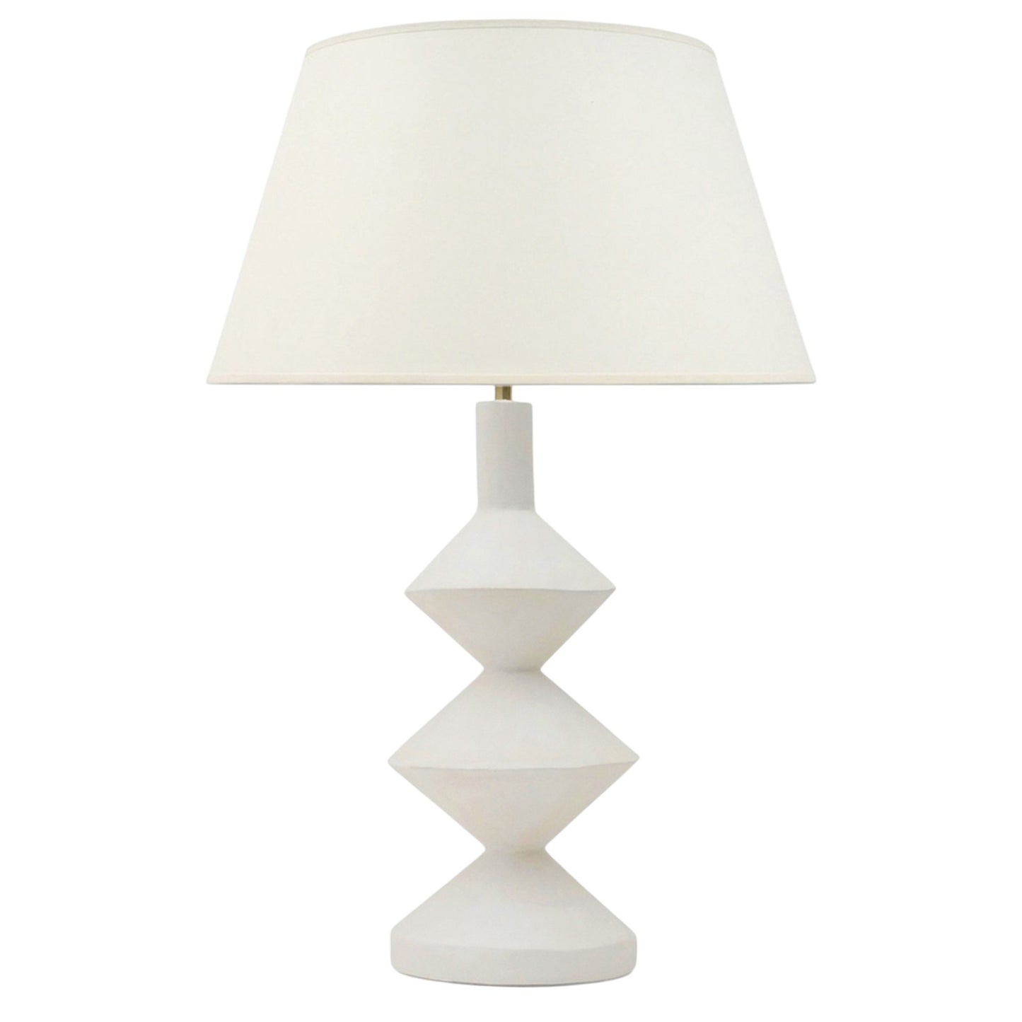French Contemporary Geometric Stacked Plaster Table Lamp