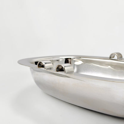 Italian Modernist Silverplate Bowl by Sabattini