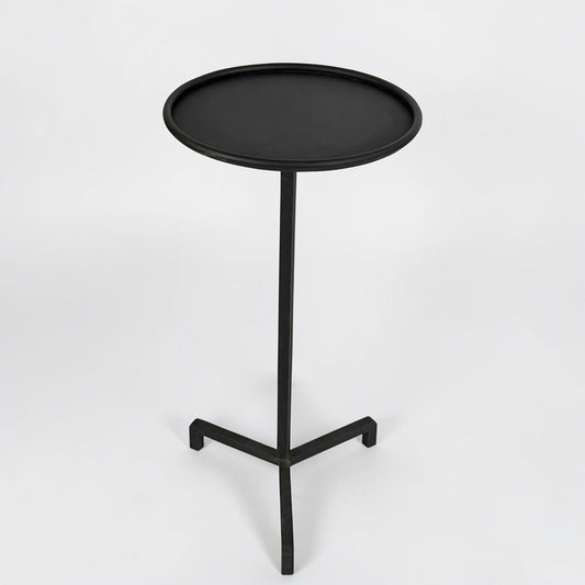 Matte Black Iron Tripod Table