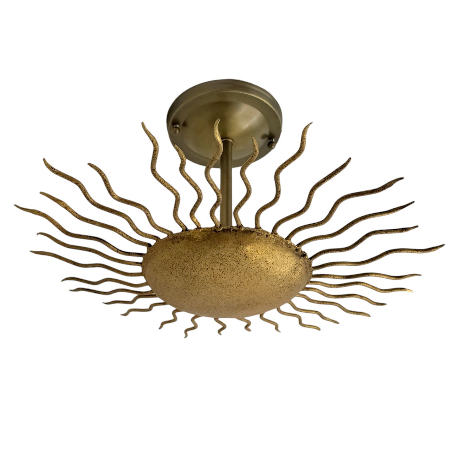 Petite Gilt Iron Sunburst Light
