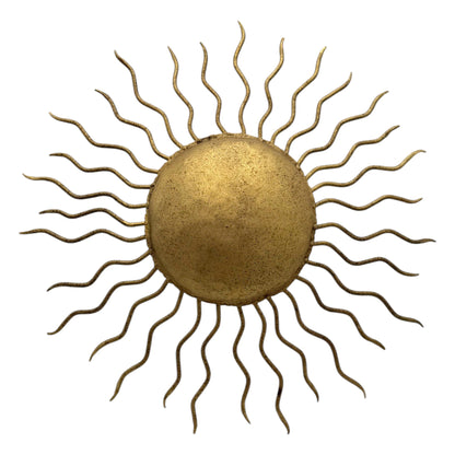 Petite Gilt Iron Sunburst Light