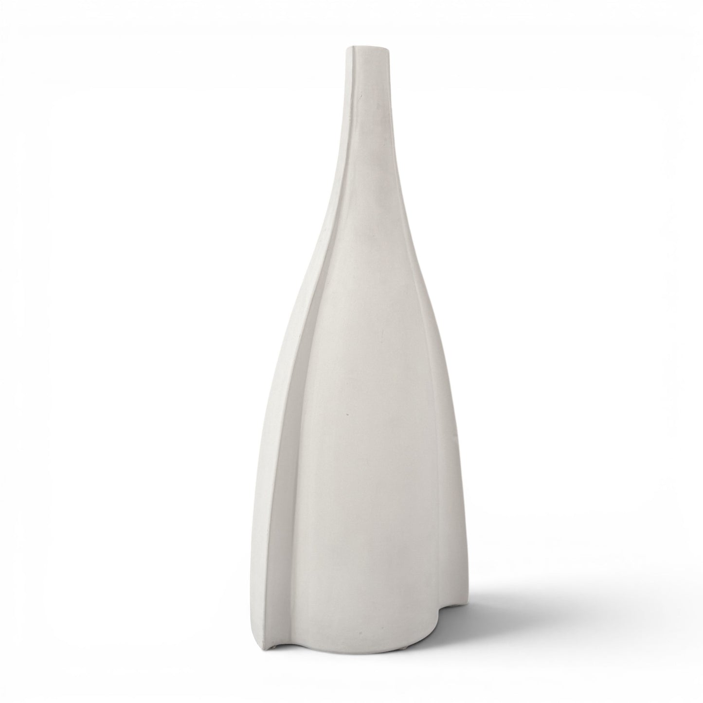 Shaped White Plaster Vase