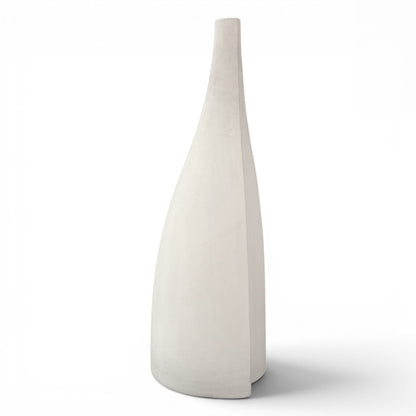 Shaped White Plaster Vase