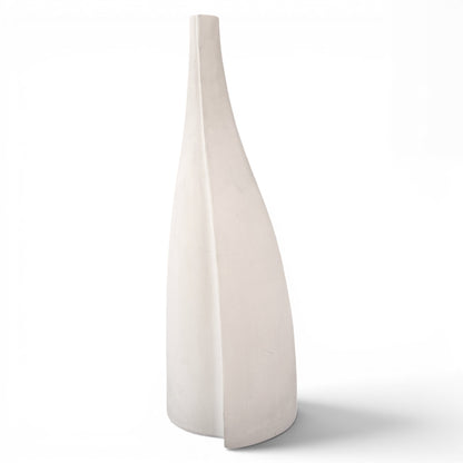 Shaped White Plaster Vase