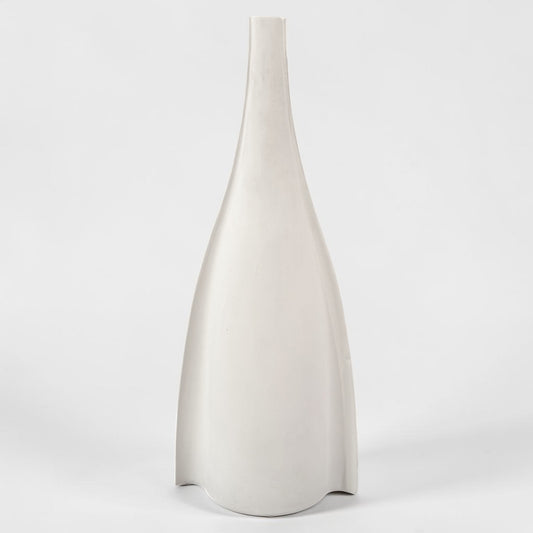 Shaped White Plaster Vase