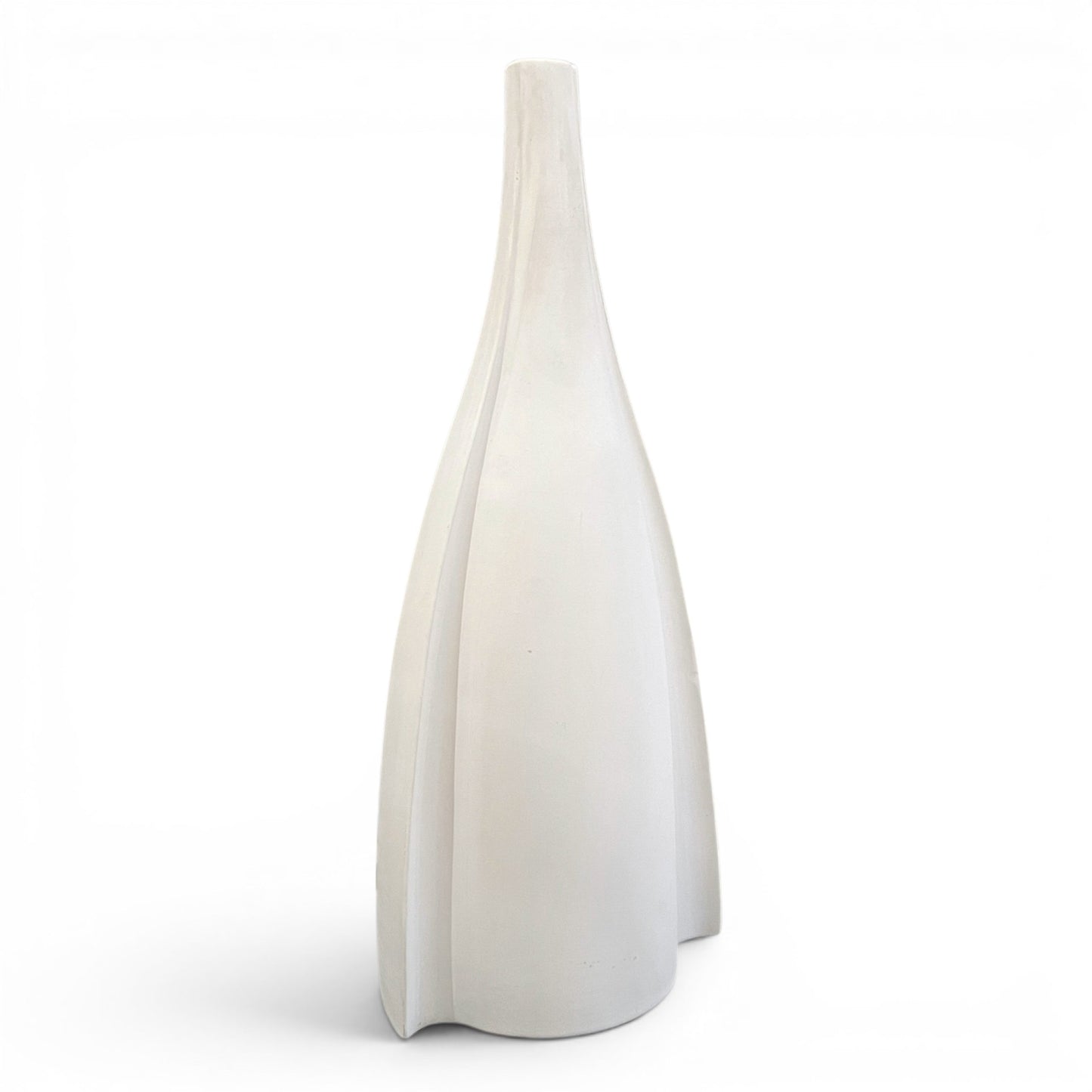 Shaped White Plaster Vase