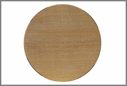 Circular Cerused Oak Three Tiered Table