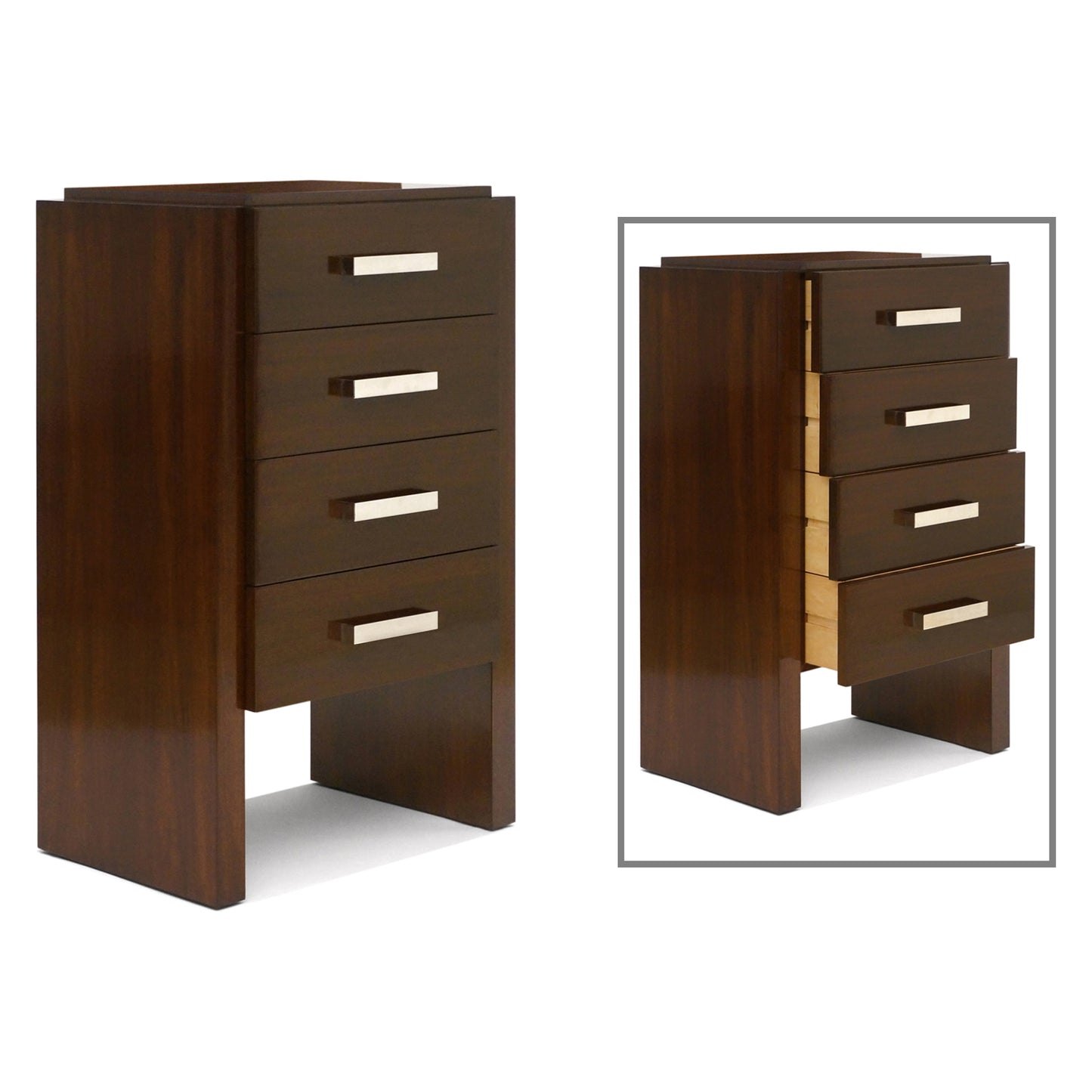 Walnut Four Drawer Commode