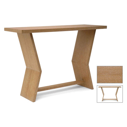 Cerused Oak or Walnut Console Table