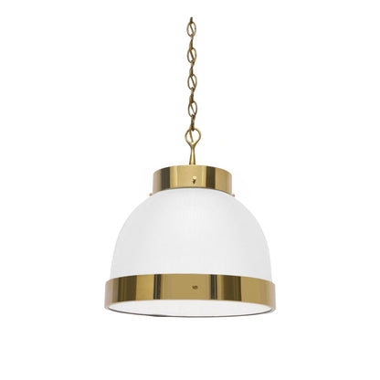 Glass and Brass Pendant Light