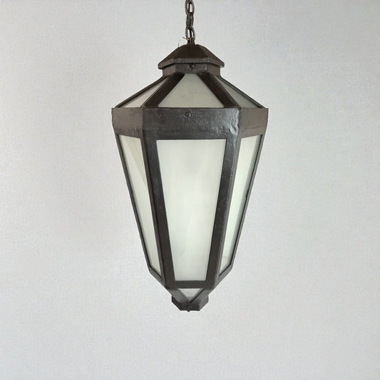 Large French Hexagonal Iron Lantern