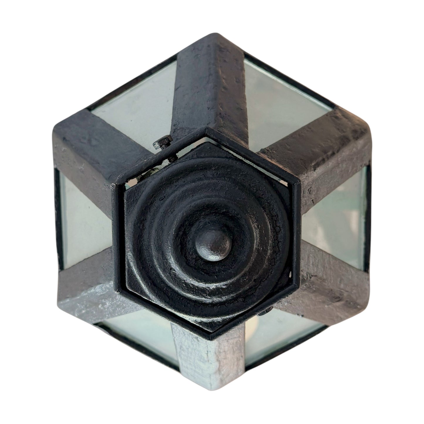 Large French Hexagonal Iron Lantern