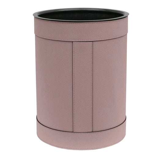 Italian Stitched Leather Waste Paper Basket
