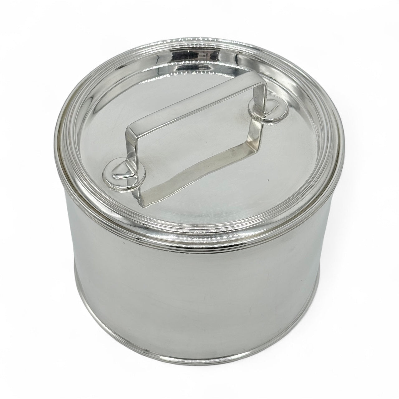 Round Silver Plate Box