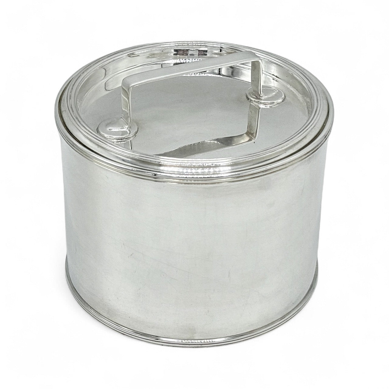 Round Silver Plate Box