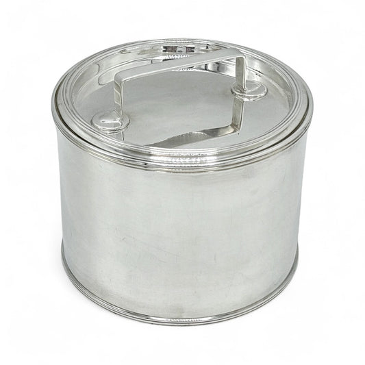Round Silver Plate Box