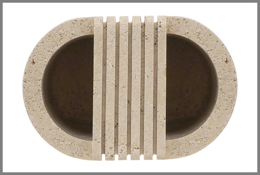 Italian Travertine Vase by Cerri Nestore