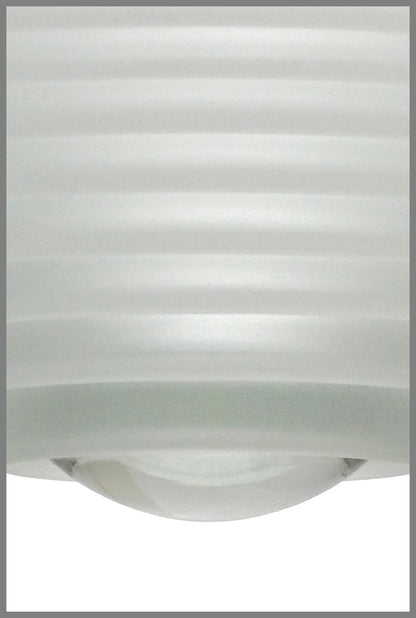 Set of Three Etched Glass Pendant Lights