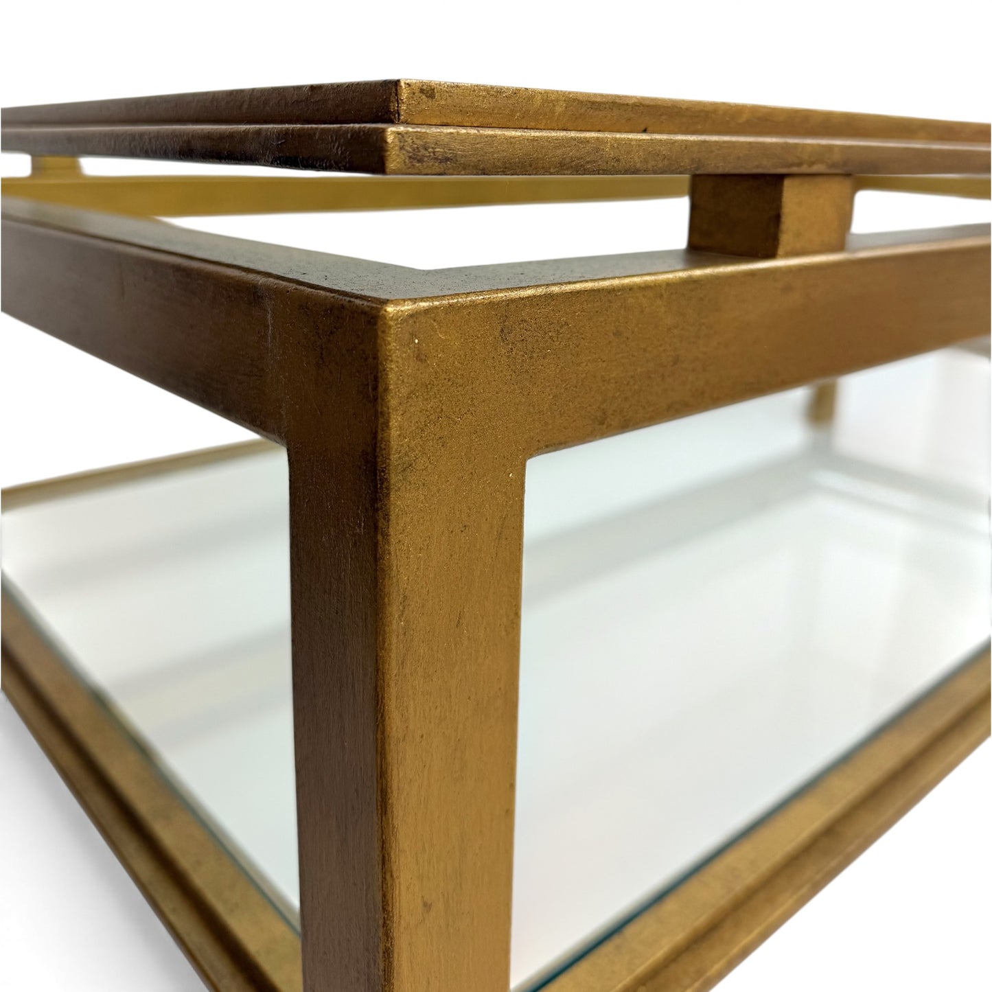 French Mid Century Gilt Iron Coffee Table by Ramsay