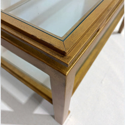 French Mid Century Gilt Iron Coffee Table by Ramsay