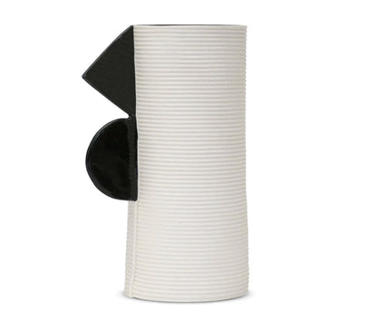 White Porcelain Corrugated Vase