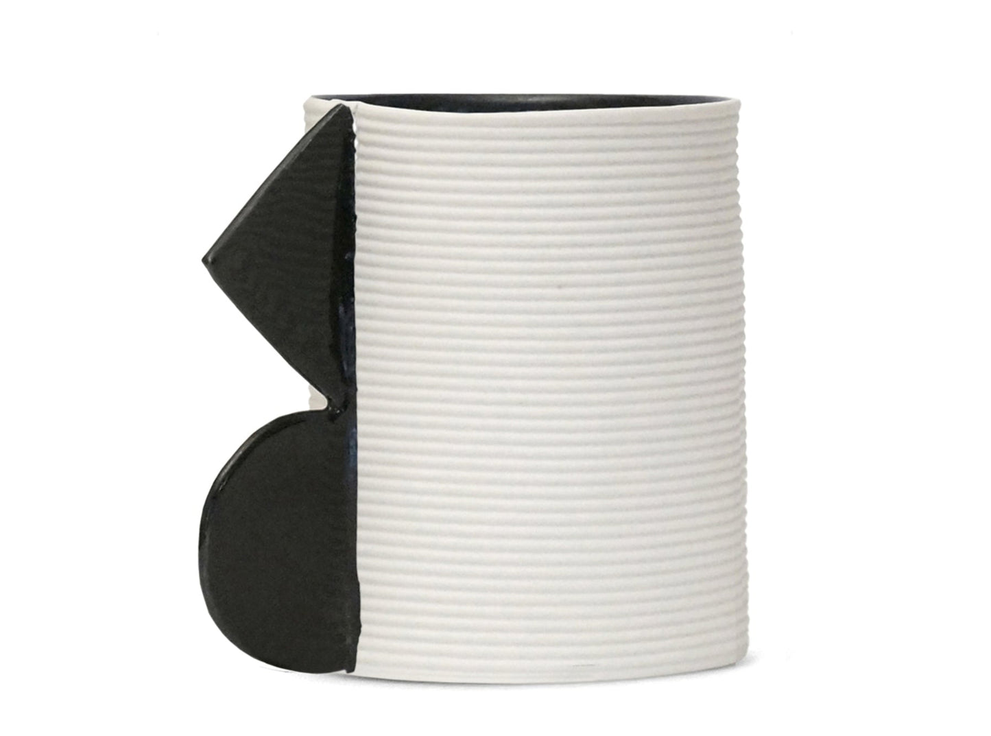 White Porcelain Corrugated Vase