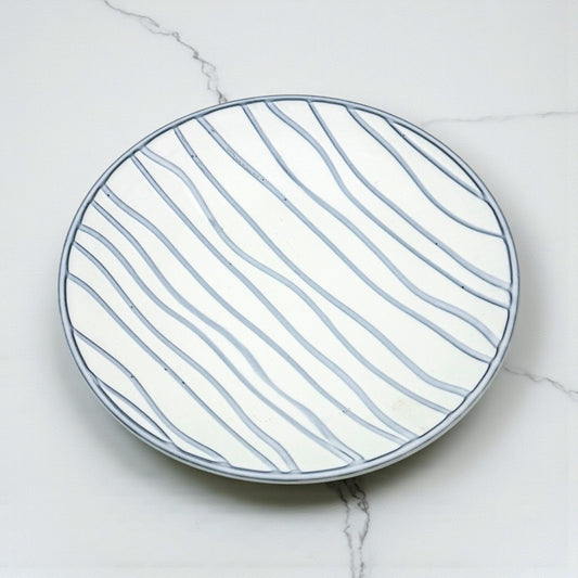 White and Blue Porcelain "Vine" Platter