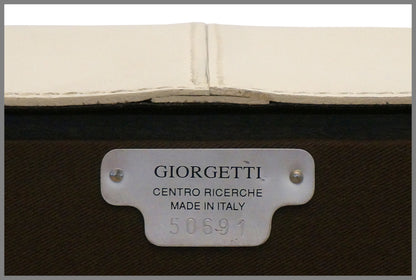 White Leather Side Chair by Umberto Asnago for Giorgetti