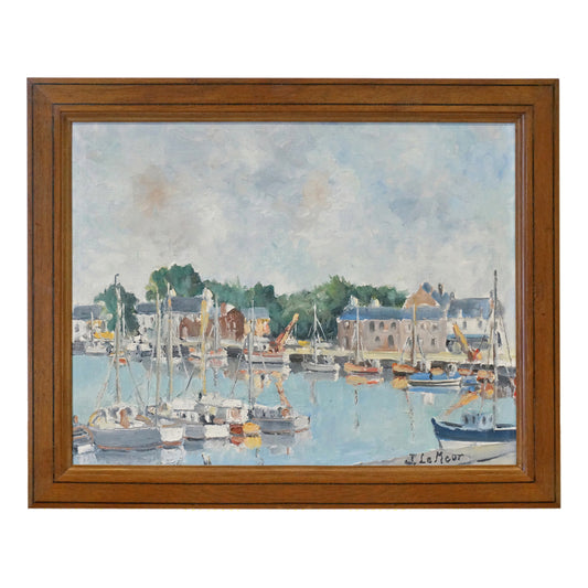 Oil Painting of French Harbor
