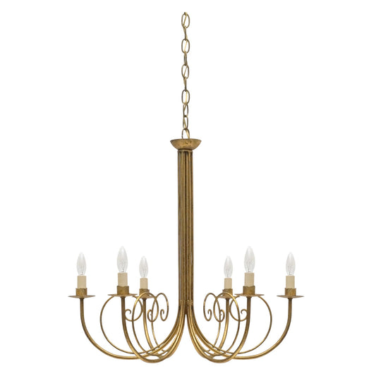Gilt Iron Chandelier