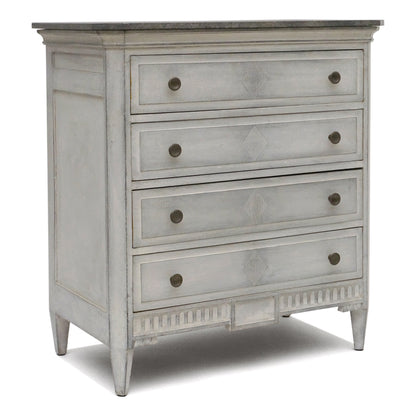 Four Drawer Blue Painted Commode