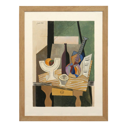 Cubist Gouache Painting