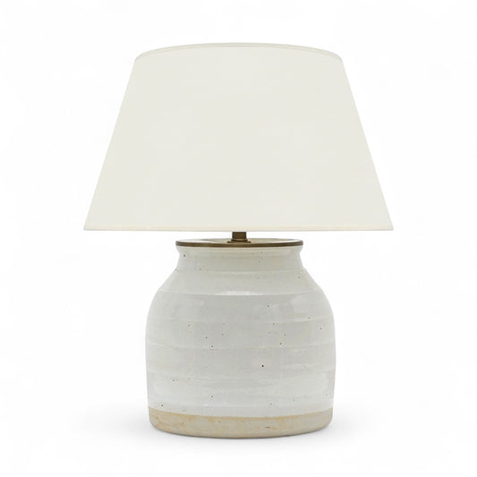 White Ironstone Table Lamp