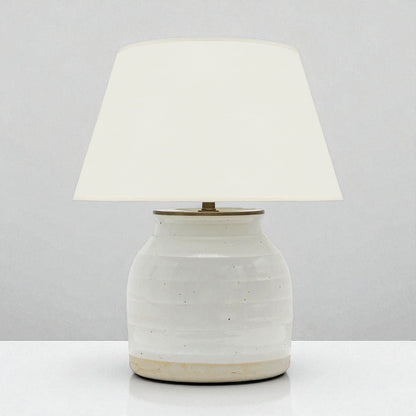 White Ironstone Table Lamp
