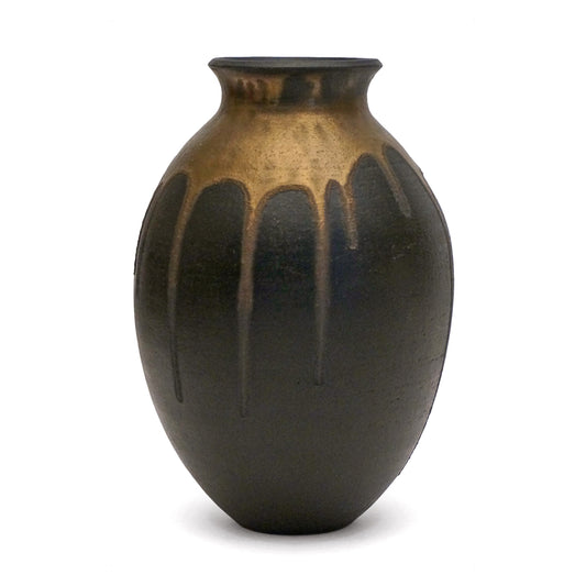 Black and Bronze Ceramic Vase