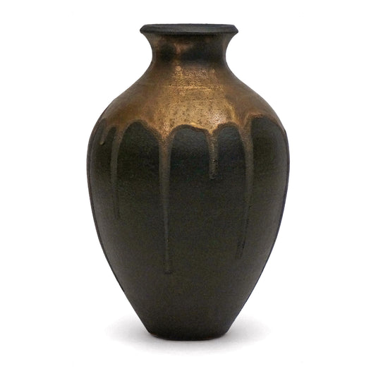 Black and Bronze Ceramic Vase