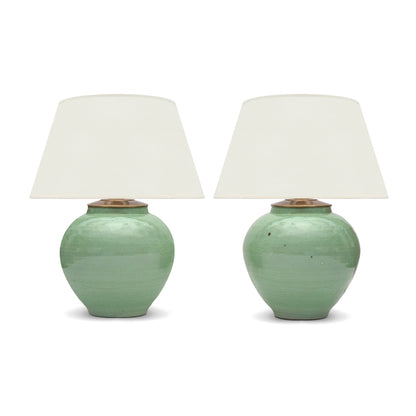 Medium Green Ceramic Table Lamps