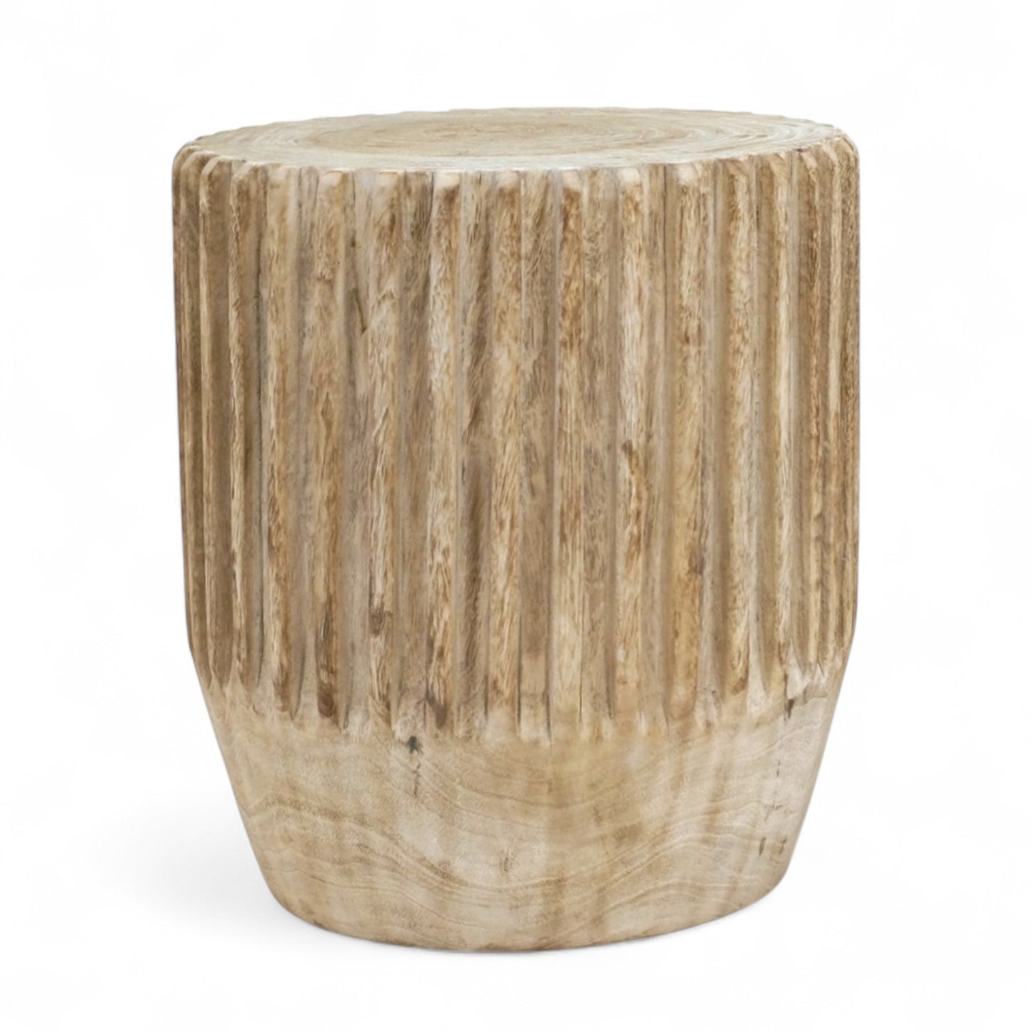 Bleached Ribbed Suar Wood Table