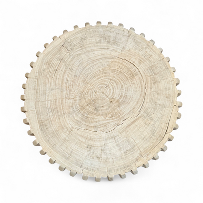 Bleached Ribbed Suar Wood Table