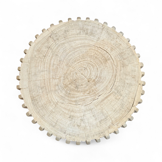 Bleached Ribbed Suar Wood Table