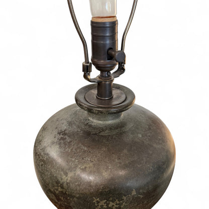 Pair of Urn Shaped Bronze Lamps