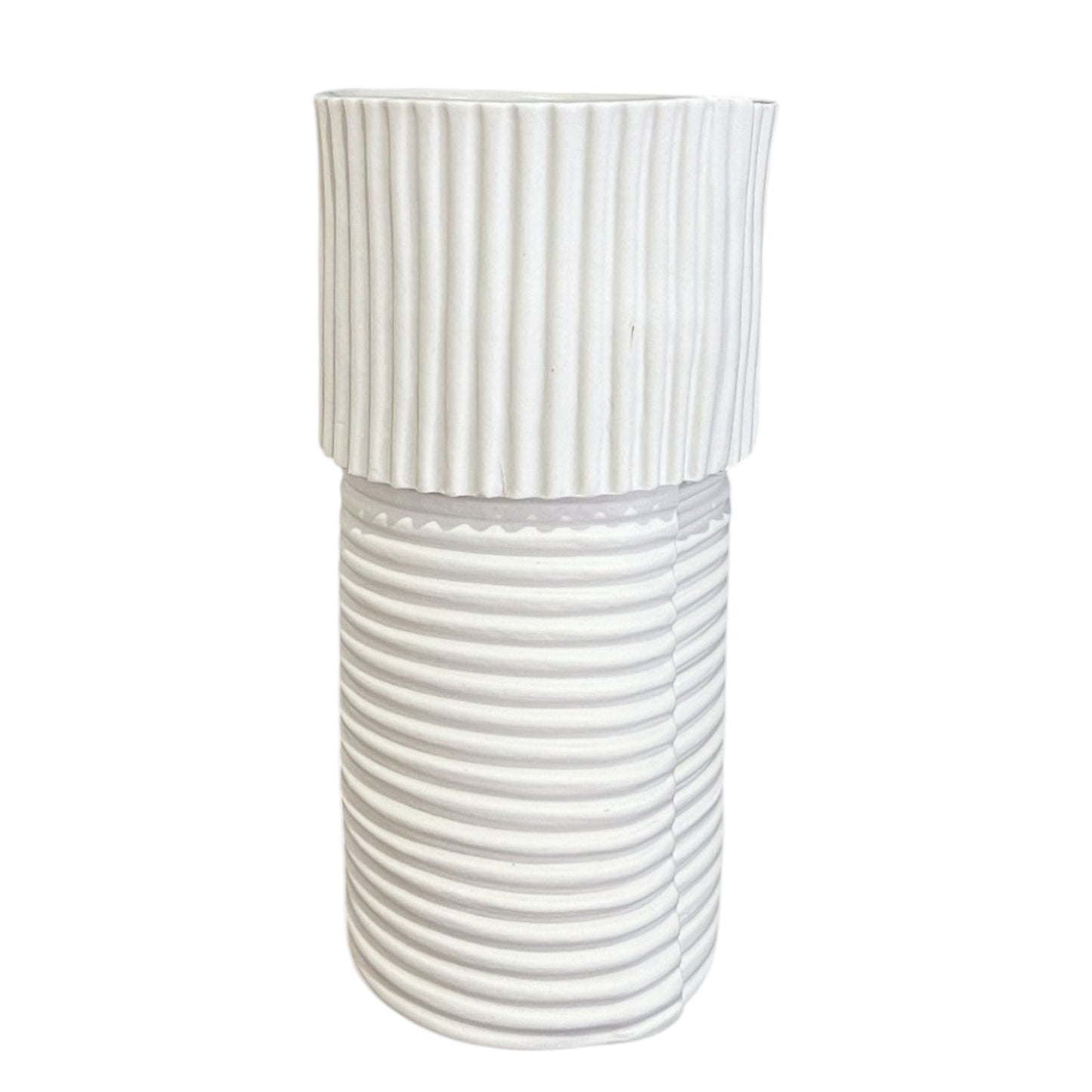White Porcelain "Calpis" Vase - Med