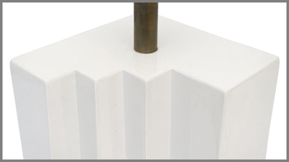 Stepped White Ceramic Lamp