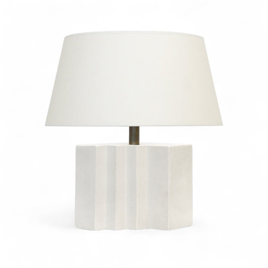 Stepped White Ceramic Lamp