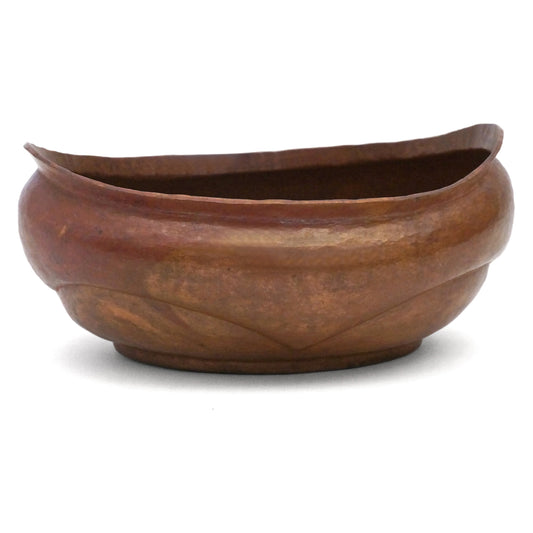 Oval Hammered Copper Bowl