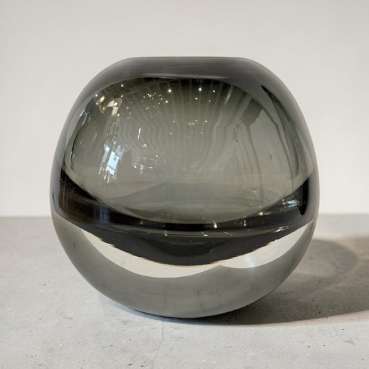 Smoke Glass Orb Vase