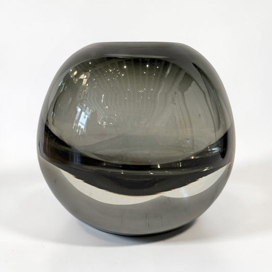 Smoke Glass Orb Vase