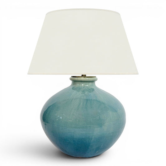 Large Blue/Green Ceramic Table Lamp