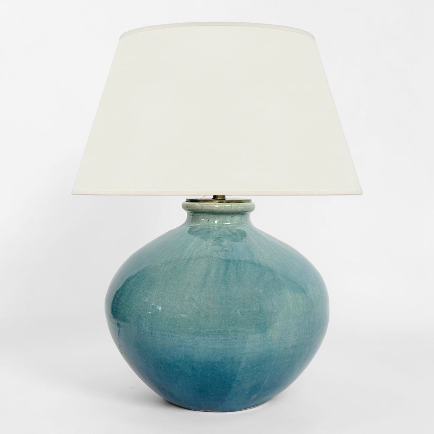 Large Blue/Green Ceramic Table Lamp